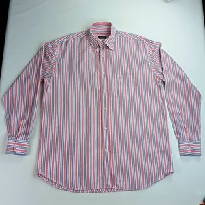 Paul & Shark Men's Button Front Pink/ Blue Stripe Shirt Size 42